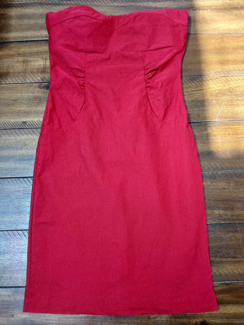 Strapless Red Bodycon Dress
